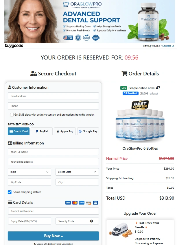 OraGlowPro OraGlowPro Order Page